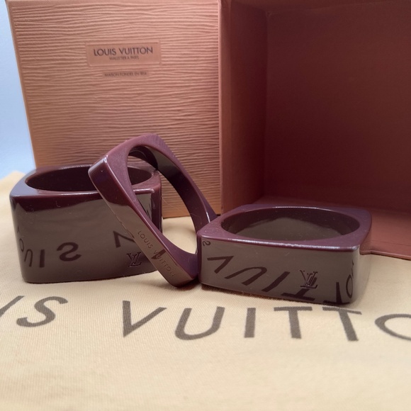 LV RARE Acrylic Bracelet SET of 3 !!!! - Picture 1 of 4
